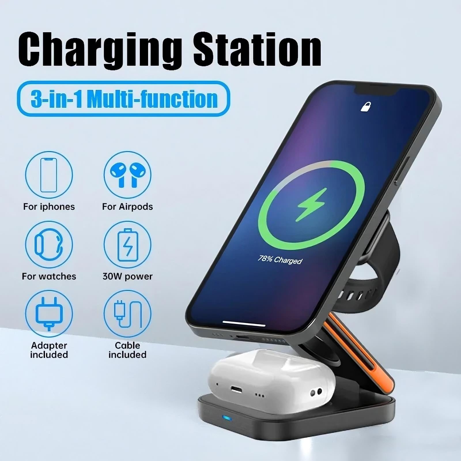 3 in 1 Foldable Charging Station 3 in 1 Foldable Charging Station